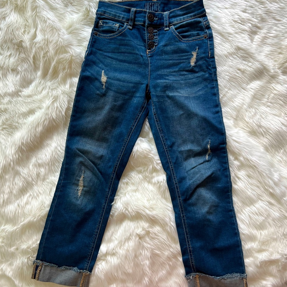 Justice Jeans Bottoms Instead of zipper Size 10 for kids